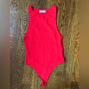 Babaton bright red bodysuit